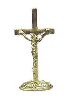 Dollhouse Miniature Gold Crucifix